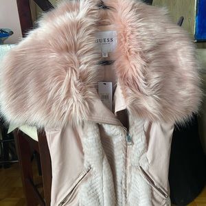 Guess vest. Pink faux fur. Sz. XS